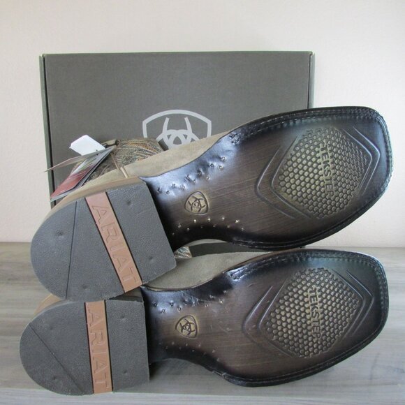 Ariat Men's Sting Wide Square Toe 13" Western Boots - Earth/Alamo Cafe - 1004457 - Picture 4 of 4